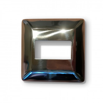 Декоративная крышка Inoxstore "Пирамида" 80х80х0,8 мм под трубу 40х20 мм, полированная, AISI 304