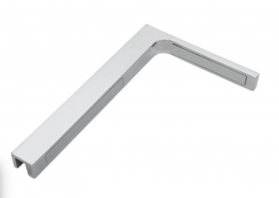 Усиленная штанга под 90° левая, полированная, AISI 304