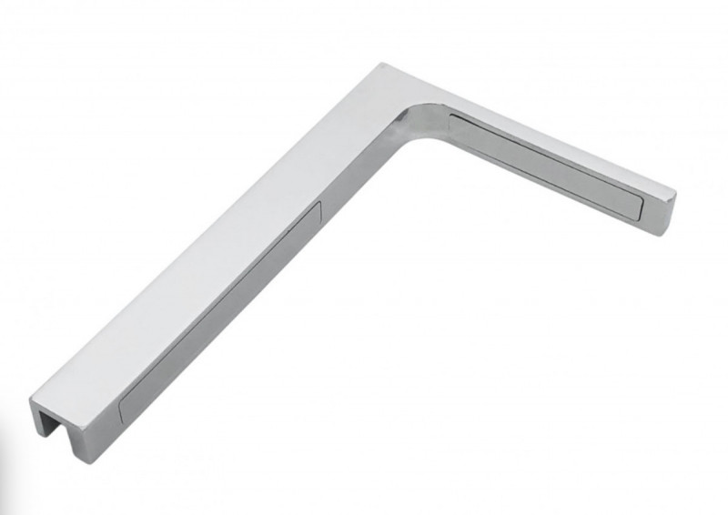 Усиленная штанга под 90° левая, полированная, AISI 304