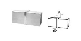 Соединитель трубы Inoxstore 50х50х1,5 мм внутренний, полированный, AISI 304