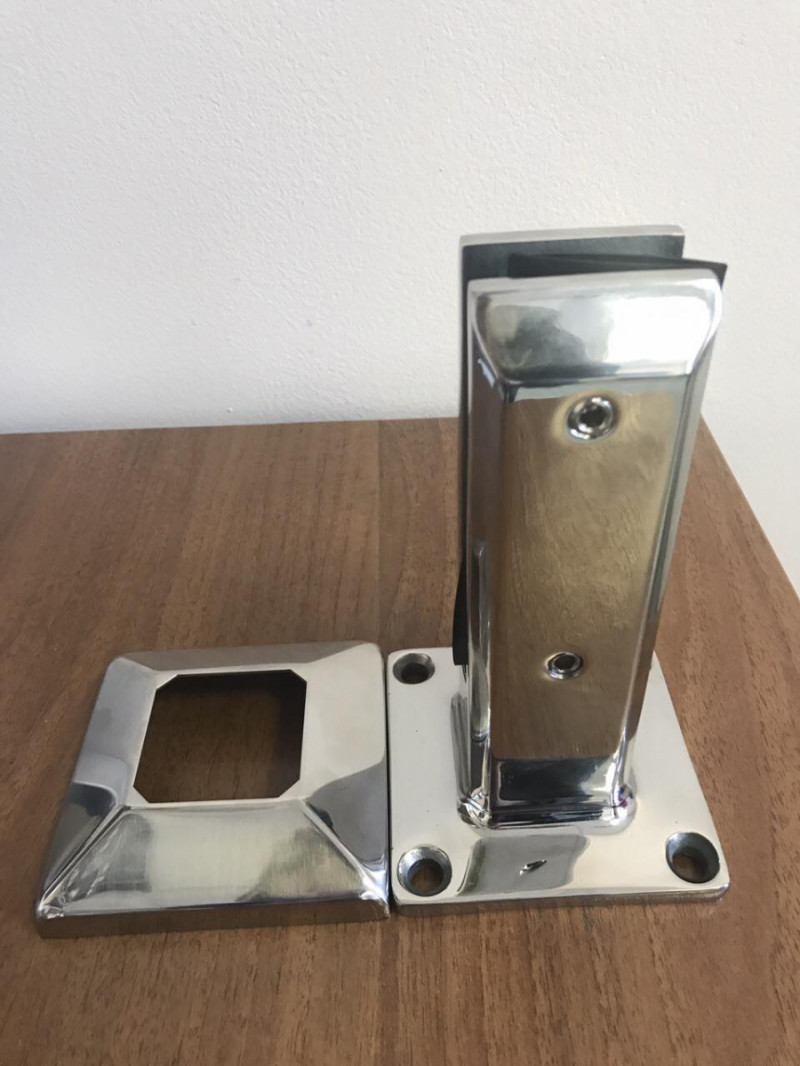 Стеклодержатель Inoxstore напольный литой, 50х45х162 мм, полированный, AISI 304