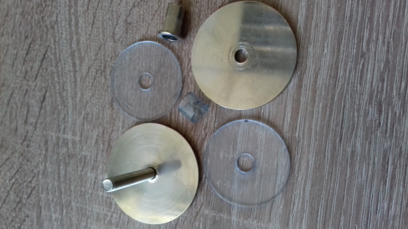 Рутель Inoxstore Ø 50х3 мм, винт М6, под плоскость, универсальный, полированный, AISI 304