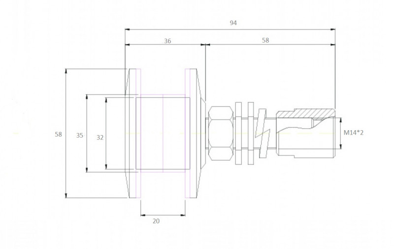 Крепеж Inoxstore шарнирный к спайдеру, стекло 10-18 мм, сатинированный, AISI 304