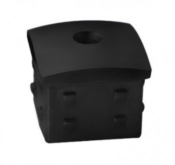 Верхний элемент Inoxstore 40х40х1,5 мм, выпуклый, забивной с насечками, AISI 304, матовый RAL 9005