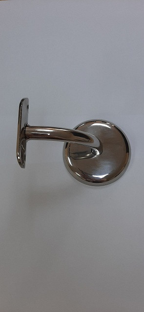 Держатель поручня Inoxstore с крышкой Ø 75х12 мм,  ложемент под Ø 42,4 мм/50,8 мм, полированный, AISI 304