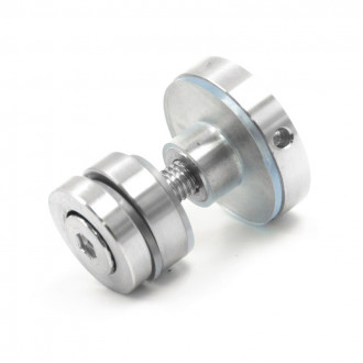 Крепление рейки 10х30 мм к стеклу для раздвижных душевых кабин, Inoxstore, сатинированный, AISI 304