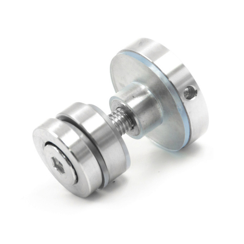 Крепление рейки 10х30 мм к стеклу для раздвижных душевых кабин, Inoxstore, сатинированный, AISI 304