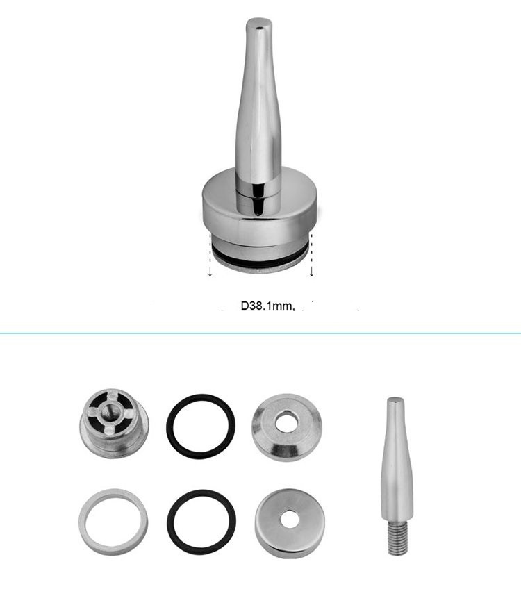 Кронштейн на стойку Inoxstore Ø 38,1х1,5 мм, h-60 мм, усеченный, уплотнительные резинки, полированный, AISI 304