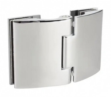 Петля 180° стекло - стекло  90°, полированная, AISI 304