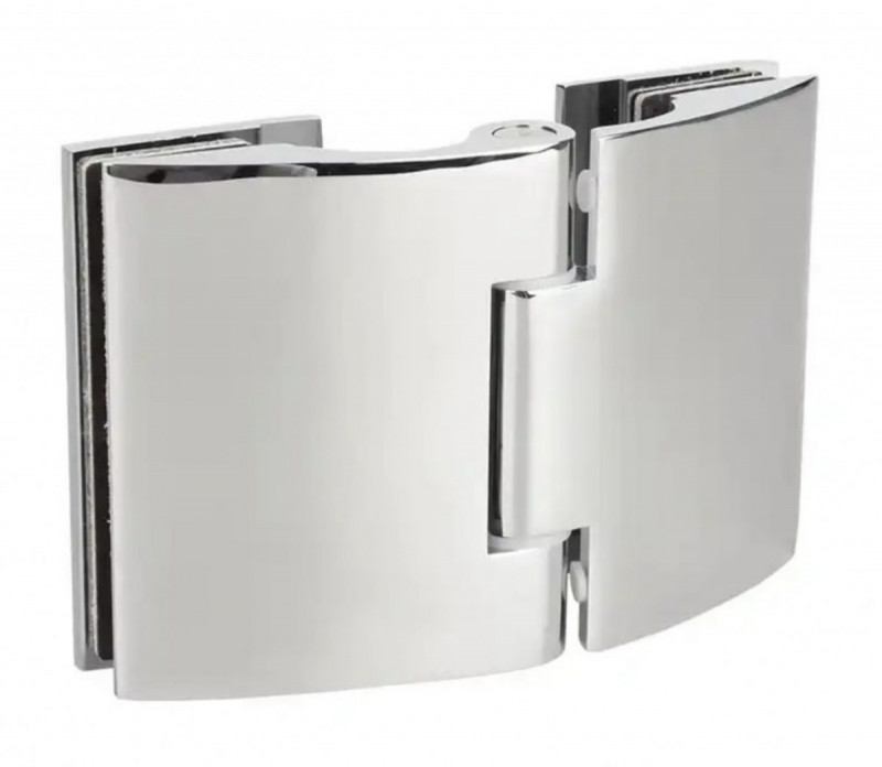 Петля 180° стекло - стекло  90°, полированная, AISI 304