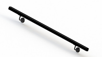 Пристенный поручень Inoxstore 40х40 мм, L - 1500 мм, AISI 304, матовый RAL 9005