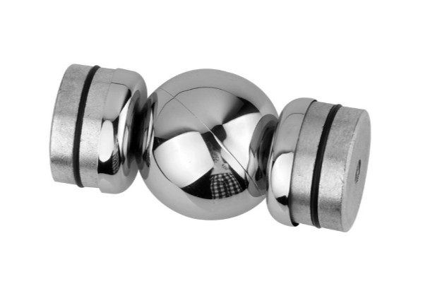 Поворот поручня Inoxstore Ø 50,8х1,5 мм - уплотнительные резинки, регулируемый, полированный, AISI 304