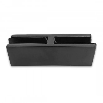 Соединитель, стекло-стекло 180°, под стекло 12 мм, черный, AISI 304