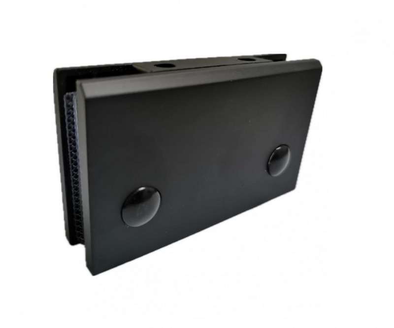 Стеклодержатель Inoxstore "Престиж" стена-стекло для душевой кабины, чёрная, AISI 304