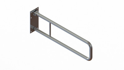 Поручень Inoxstore подъемный для санузла из нержавеющей стали AISI 304, полированный, 800х238 мм