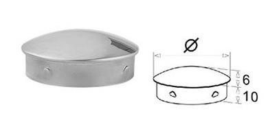 Заглушка забивная Inoxstore "Сфера" Ø 32х1,5 мм, полированная, AISI 304