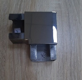 Отвод для поручня Inoxstore с пазом 50х25 мм - 90°, паз 15х15 мм, полированный, AISI 304