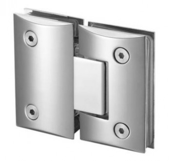 Петля Inoxstore "Гонор" 180° стекло-стекло, выпуклый, сатинированная, AISI 304