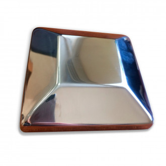 Декоративная крышка Inoxstore "Пирамида" 102х102х1 мм Ф0мм, полированная, AISI 304