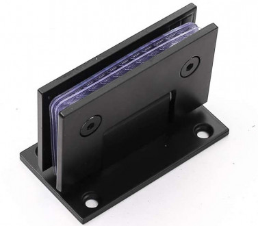 Петля Inoxstore стена-стекло 90° для душевой кабины, чёрная, AISI 304