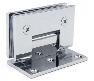 Петля Inoxstore "Престиж" 90° стена-стекло со смещением, без фаски, сатинированная, AISI 304