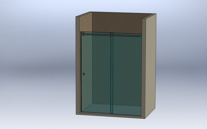 Комплект фурнитуры Inoxstore  F-2 для душевой кабины, полированный, AISI 304