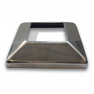 Декоративная крышка Inoxstore "Пирамида" 80х80х0,8 мм под трубу 40х40 мм, полированная, AISI 304