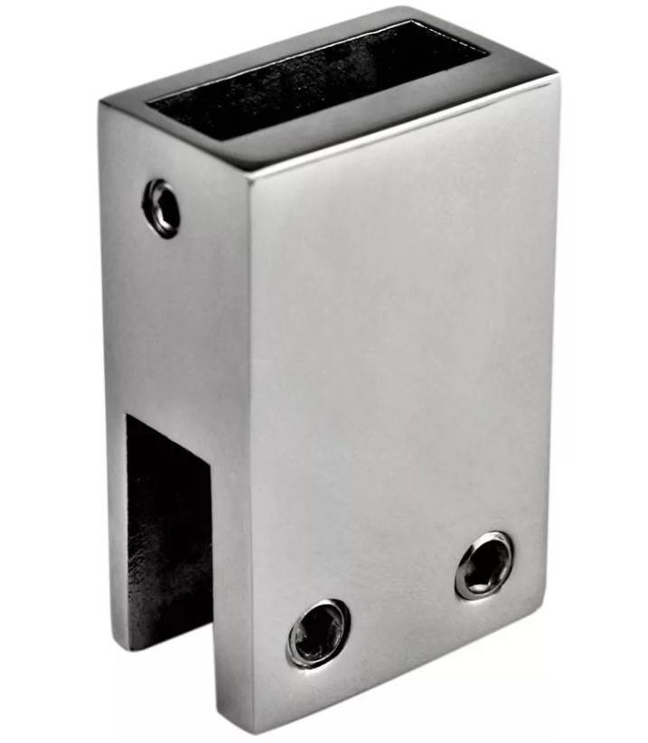 Соединитель стекло- труба 30х10 мм вертикальный, полированный, AISI 304