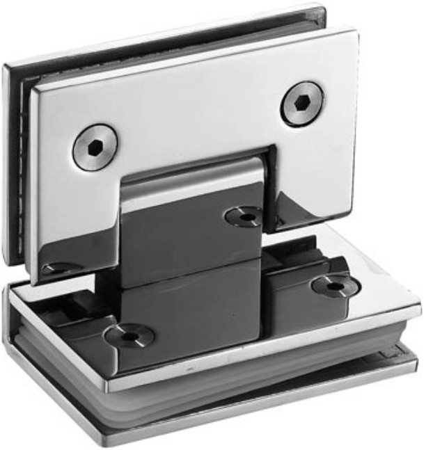 Петля Inoxstore "Престиж" 90° стекло-стекло, без фаски, полированная, AISI 304