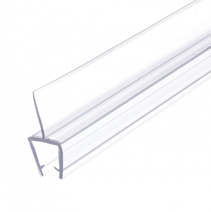 Уплотнитель Inoxstore стекло-пол, под стекло 10 мм / 2,5 м, для душевой кабины, ПВХ, ультрапрозрачный