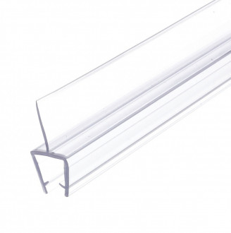 Уплотнитель Inoxstore стекло-пол, под стекло 8 мм / 2,5 м, для душевой кабины, ПВХ, ультрапрозрачный