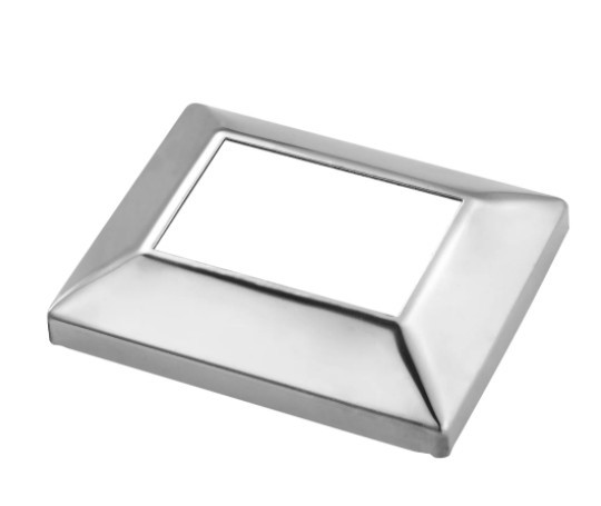 Декоративная крышка Inoxstore "Пирамида" 100х80х0,8 мм под трубу 60х40 мм, полированная, AISI 304