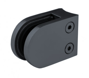 Стеклодержатель Inoxstore литой полукруглый 40х50х25 мм / Ø 0 мм, AISI 304, матовый RAL 7024