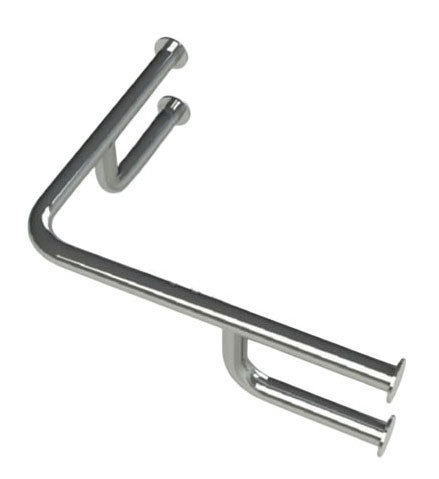 Поручень под раковину настенный угловой усиленный 730х550х200 мм, труба Ø25 мм, полированный, AISI 304