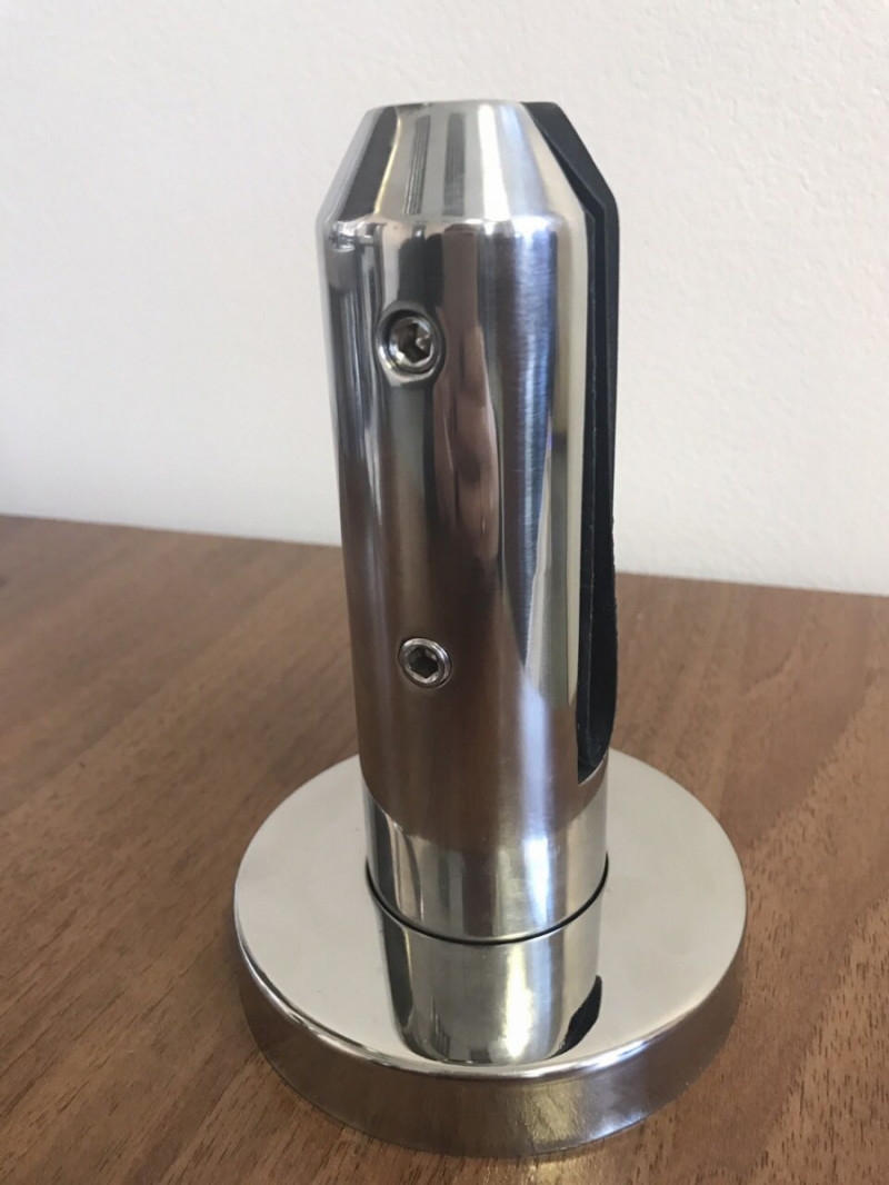 Стеклодержатель Inoxstore напольный литой, 48х158 мм, полированный, AISI 304