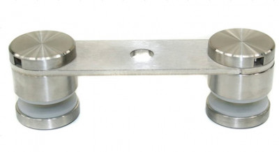 Стеклодержатель Inoxstore пластинчатый 120х30 мм, держатель Ø30х15 мм, отверстие ∅ 10,5 мм, AISI 304