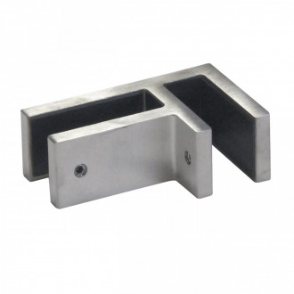 Соединитель стекла 45x72x90°, под стекло 10 мм, сатинированный, AISI 304