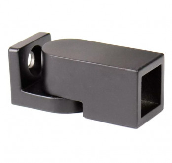 Соединитель регулируемый стена-труба 30х10 мм, цвет черный, AISI 304