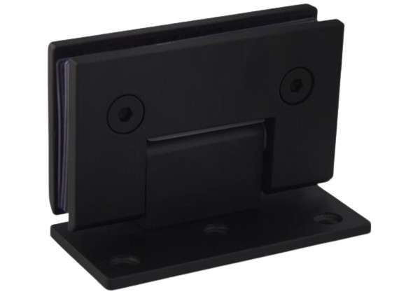 Петля Inoxstore стена-стекло 90° со смещением, для душевой кабины, чёрная, AISI 304