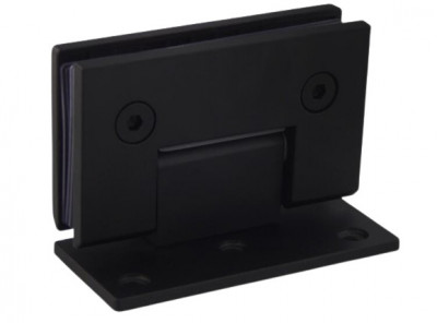 Петля Inoxstore стена-стекло 90° со смещением, для душевой кабины, чёрная, AISI 304