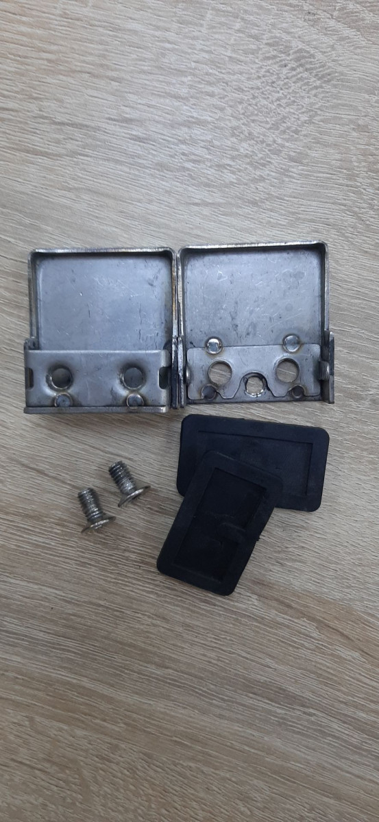 Стеклодержатель Inoxstore штампованный квадратный 45х45х25 мм / Ø 0 мм, под стекло 8 мм, сатинированный, AISI 304