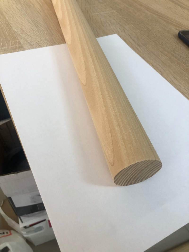 Поручень Inoxstore деревянный Ø50,8 мм, Ясень