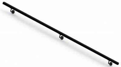 Пристенный поручень Inoxstore 40х40 мм, L - 3000 мм, AISI 304, матовый RAL 9005