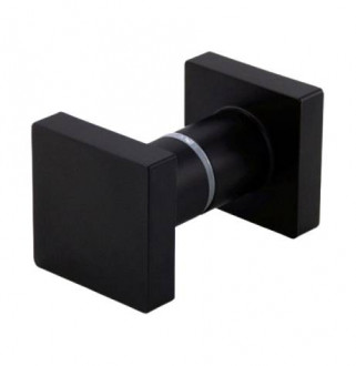 Ручка-кноб квадратная  Inoxstore для душевой кабины, цвет черный, AISI 304