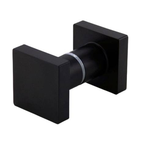 Ручка-кноб квадратная  Inoxstore для душевой кабины, цвет черный, AISI 304