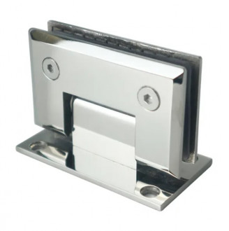 Петля Inoxstore  "Элегант" 90° стена-стекло, с фаской, полированная, AISI 304