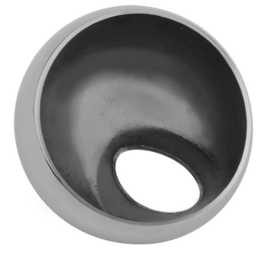 Наконечник Inoxstore "Сфера" Ф32 мм, для поручня Ø 42,4 мм, угловой, полированный, AISI 304