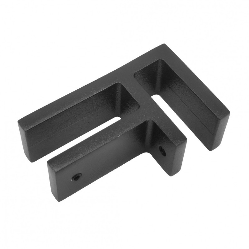 Соединитель стекла 90°, 45х72 мм, под стекло 12 мм, черный, AISI 304