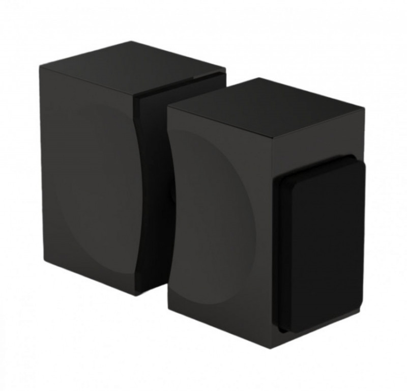 Ручка-кноб с отбойником Inoxstore для душевой кабины, черная, AISI 304