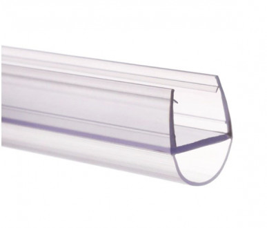 Уплотнитель Inoxstore стена-стекло, под стекло 10 мм/ 2,5 м, для душевой кабины, ПВХ, ультрапрозрачный